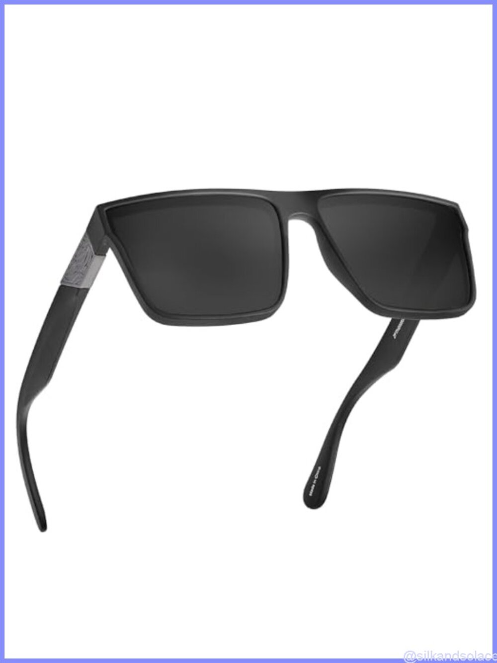 Retro Polarized Square Sunglasses UV400 Anti-Glare for Driving Fishing Hiking